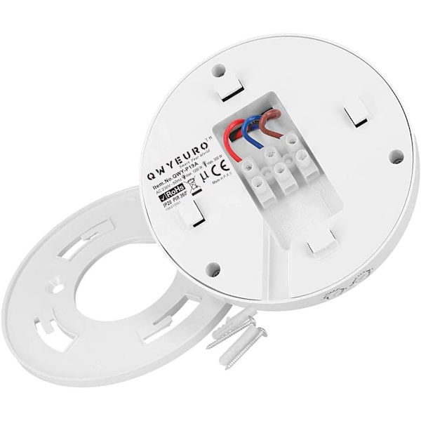 PIR-liiketunnistin Kattoon Asennettava Pinta-asennus 360° Max 1200W