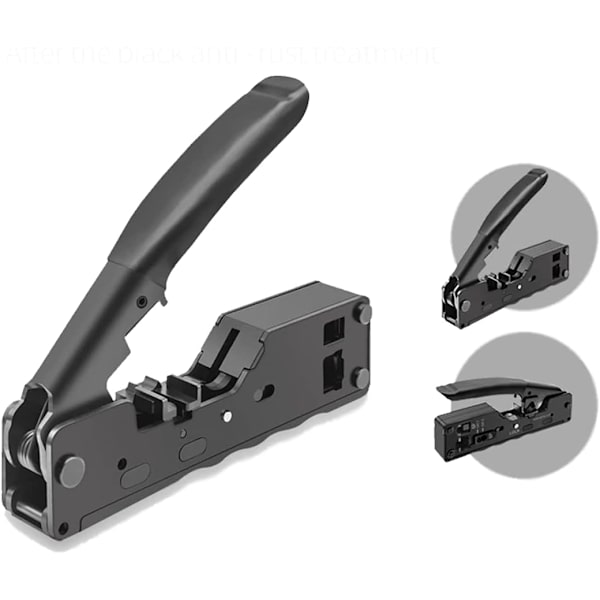 RJ45-krimpetang for CAT5/CAT5E/CAT6/CAT6A/CAT7 nettverkskontakt Crimper RJ45 nettverksplugg og 6P RJ11 telefonkontakt