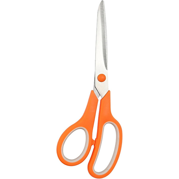 8\" Studentersakse, Multifunktionelle sakse, Professionelt rustfrit stål Komfortgreb, Håndlavede projekter egnet Komfort Højre/Venstrehåndet (Orange)