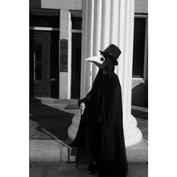 Plague Doctor Mask Retro Läder Steampunk Halloween Kostym Lång Näsa Fågel Näbb Cosplay Rekvisita Vit