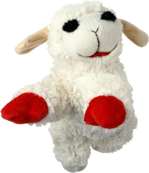 Mjuk hund leksak, Lambchop, 10\" Regular, Vit, Stor