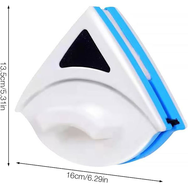 Dubbelsidig fönsterputsare, med fallskyddsrep, dubbelsidig magnetisk fönsterputsare, för 3-8 mm fönsterglas, blå