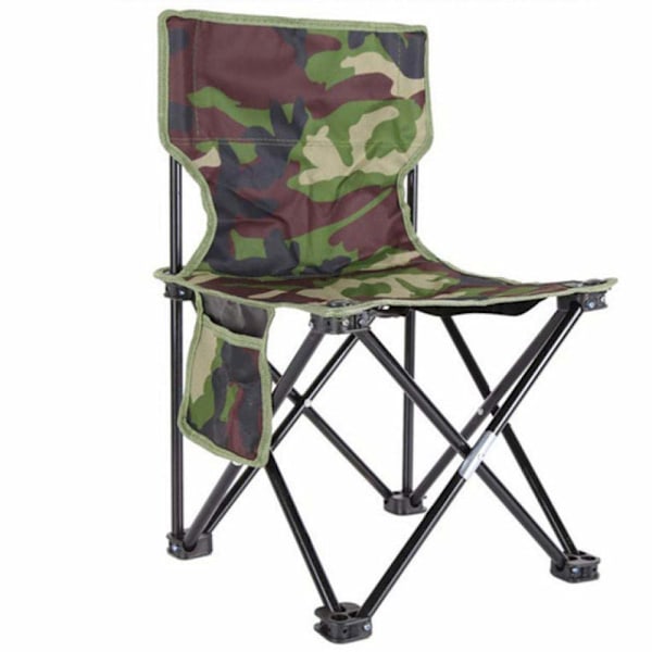 Camping och vandring hopfällbar fiskestol kamouflage hopfällbar stol pall, 33 * 33 * 53cm