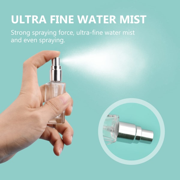 3 STK genopfyldelig tomme rejseparfumeforstøver, gennemsigtig miniglasparfume aftershave genopfyldningsflasker 6 ml, lille og fin tåge