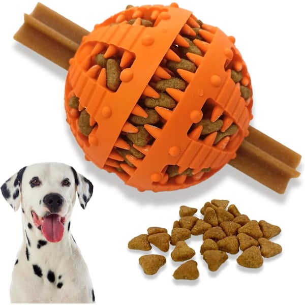 Interactive Dog Toys for Boredom Dog Puzzle Toys Puppy Teething Toys for Small Large Dogs Dog Chew Toys (Large,Orange)