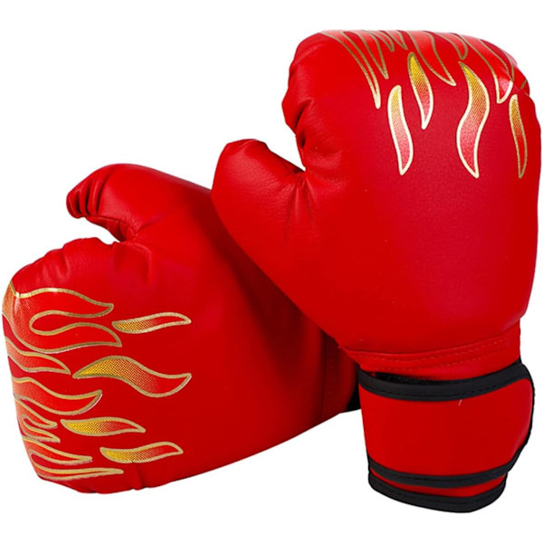 1 par Kickboxing børneboksehandsker til 3-8 år kampposehandsker mænd rød flamme