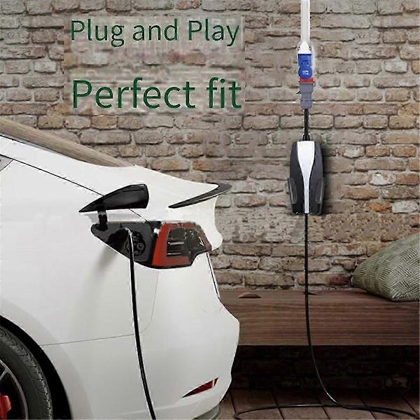 5-benet CEE-adapter til Model S 3 X Y Gen 2 Ev-oplader Universal)