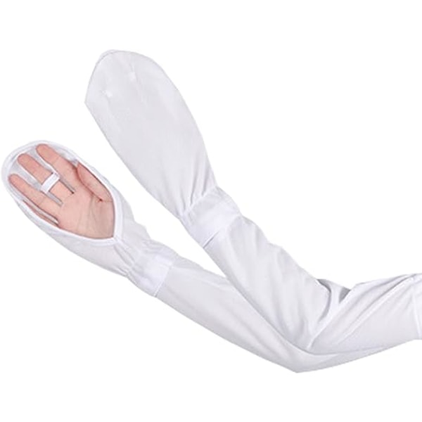 Arm Sleeves, UV-skyddshandskar Arm Sleeve för kvinnor Lös passform - UPF 50+ Kylande hudskyddande överdrag, Vit