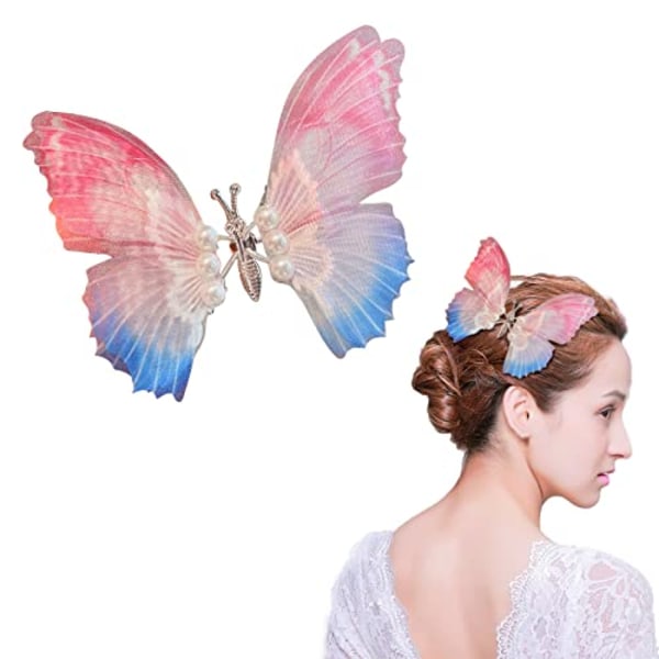 Lentävä perhonen hiusneula Perhonen hiusklipsit Liikkuvat perhoset hiukset tytöille 2024 Uudet liikkuvat lentävät perhoset kiiltävät piikit
