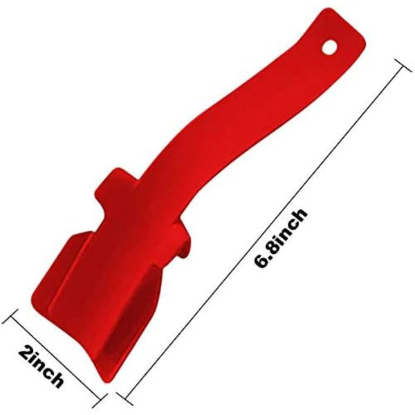 Sko Horn, Slid i Sko Hjælper Bærbar Sko Løftehjælper til Mænd, Kvinder og Børn,  Håndteret Sko Horn til Seniorer, Handicappede, Nem på Nem Af (Rød) Red