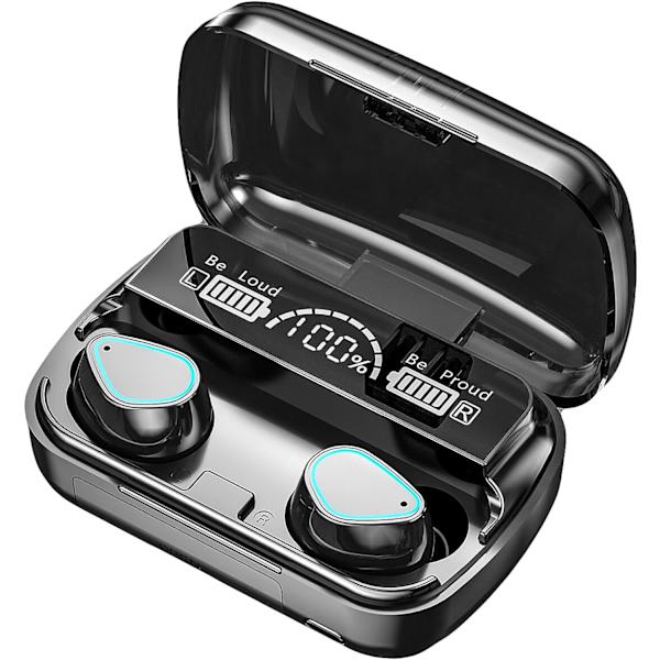 Trådløse hovedtelefoner, HiFi Stereo Deep Bass, Bluetooth 5.3 Touch Control Noise Reduction Hovedtelefoner, IP7 Vandtæt LED-display til sport og fitness