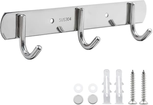 3 Kroker Klesstativ i Rustfritt Stål for Soverom, Garderobe, Bad