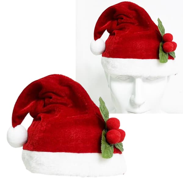 Sød Santa Hat i Fløjlsplys til Voksne
