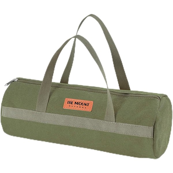 Tältpinnarväska, Dubbellagers Tältpinnar Förvaringsväska, Campingtillbehör Stor Kapacitet Canvas Verktygsväska med Blixtlås (40cm Grön)