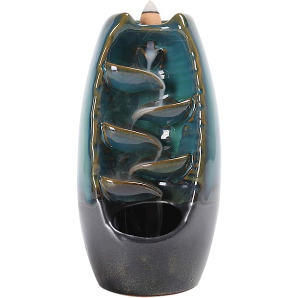 Tilbageflow Røgelseholder Vandfald Røgelsebrænder Kegle Røgelsebrænder Røgelsespindeholder Keramik Aromaterapi Ornament Hjem Decor
