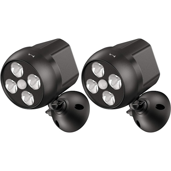 Utendørslys med bevegelsessensor, vanntett LED-flomlys med trådløs sensor, utendørs sikkerhetslys (2-pakning) 2pc