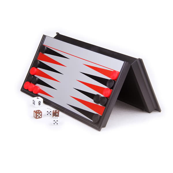 Taitettava magneettinen backgammon-lautapeli