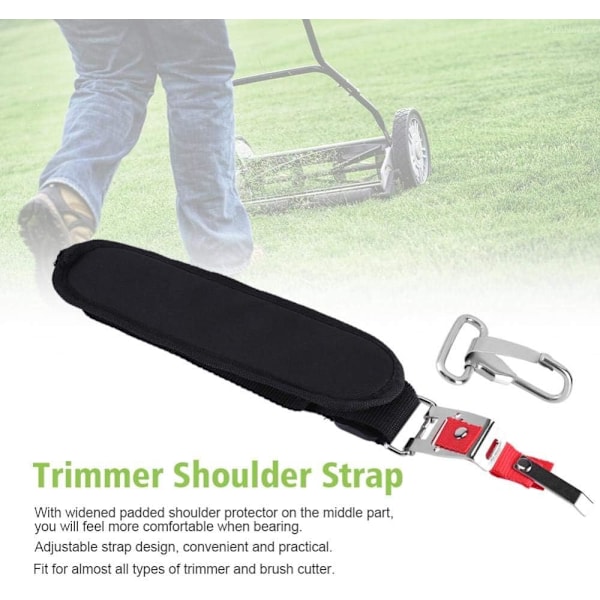 Justerbar axelrem med krok för buskröjare Trimmer String Trimmer Svart axelrem Hållbar gräsklippare Tillbehör Trimmer