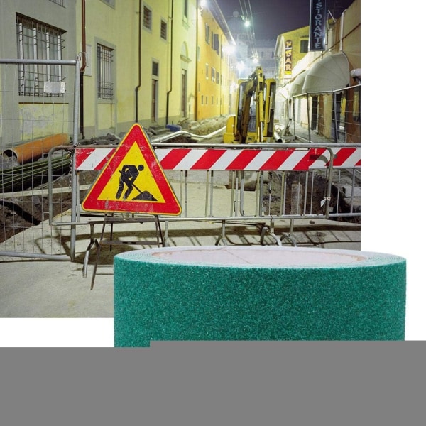 Antisladdtejp för golv, 5 cm x 5 m kvartssand-halkskyddstejp (grön)