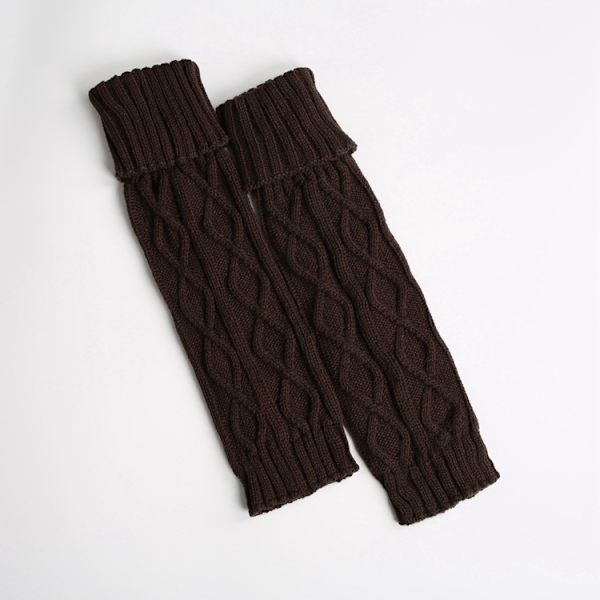 Kvinder Damer Vinter Varme Lange Hæklede Benvarmere Strikkede Strikkede Strømper Leggings Støvleovertræk Kaffe coffee