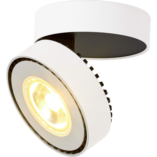 Indendørs 12W LED-loftslys Justerbar Reflektor Drejelig, 10x6cm (Hvid-3000K) [Energiklasse A+] [Energiklasse A+]