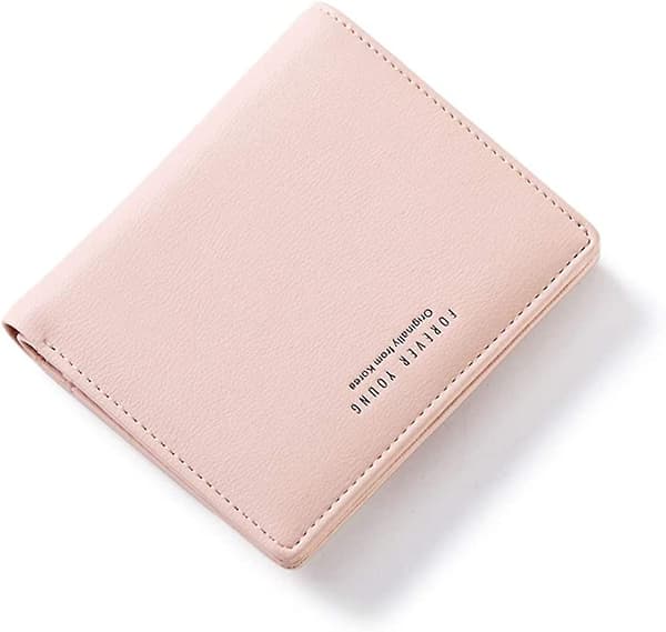 Damer Plånböcker Liten Vikbar Läder Fickplånbok Dam Mini Kort Plånbok pink