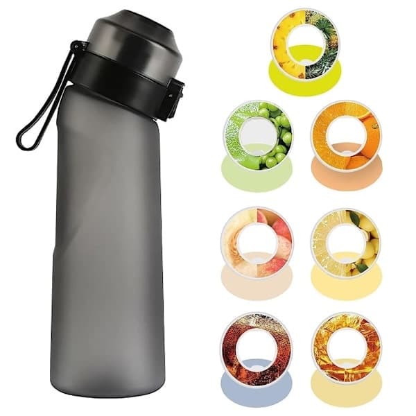Maustettu vesipullo 7 kapselilla, 650 ml ulkoiluun [YJD]