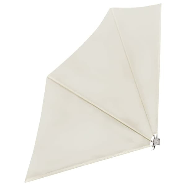 vidaXL Sammenklappeligt terrassevindfang 140 x 140 cm cremefarvet 2300 Creme
