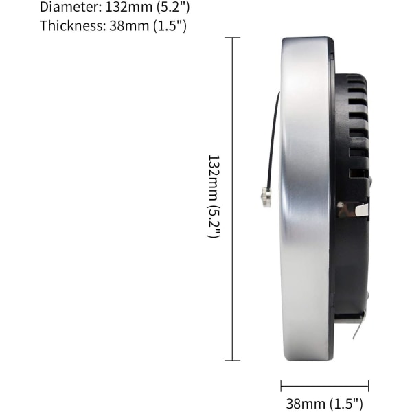 Skivebarometer med termometer hygrometer værstasjon barometrisk trykkmåler enkelhet og enkel avlesning (metrisk)