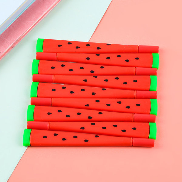 Premium Quality Watermelon Gel Ink Pens Rollerball Pen Fin Tip 0,5MM Black Ink 9-pack 9pc