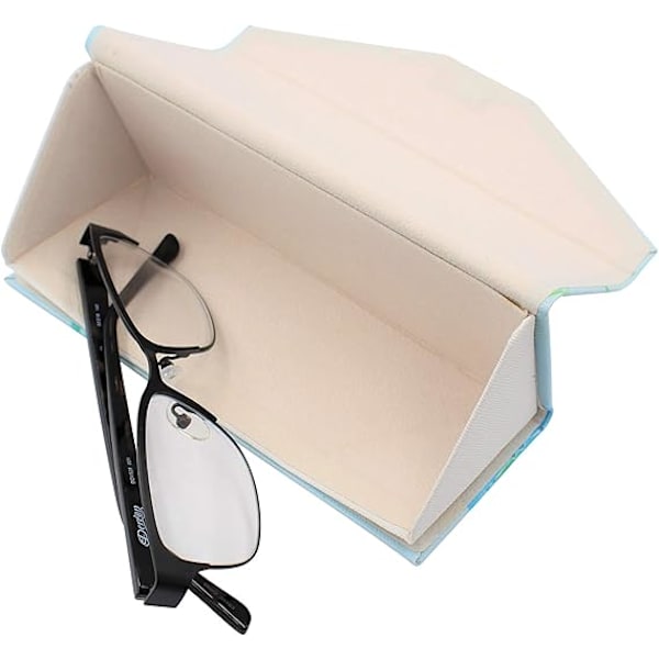 Solid Farve Eco Læder Magnetisk Foldbar Hard Case til Solbriller, Briller, Læsebriller