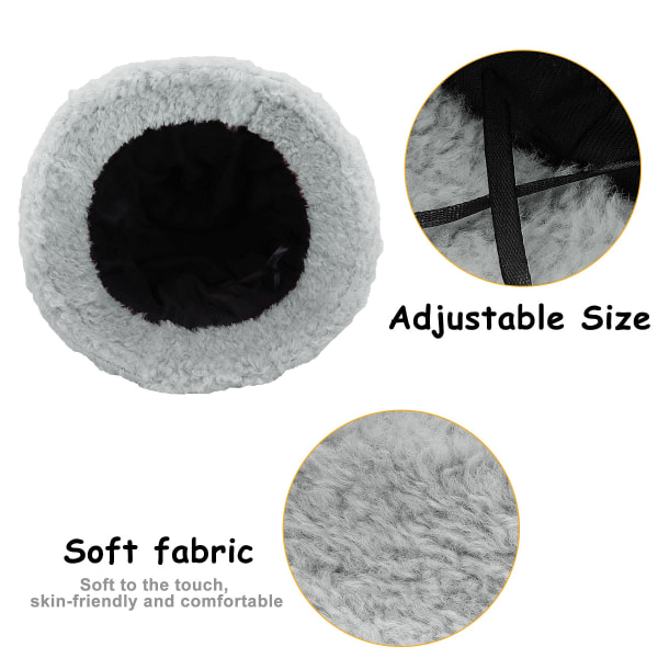 Vinter Bucket Hat - Kvinder Plysset Fisker Hat Varm Pil Lamb Wool Bucket Hat Fuzzy Pels Faux Pels Blød Fortykke Bred Skygge Plys Hat til Kvinder Piger Gray