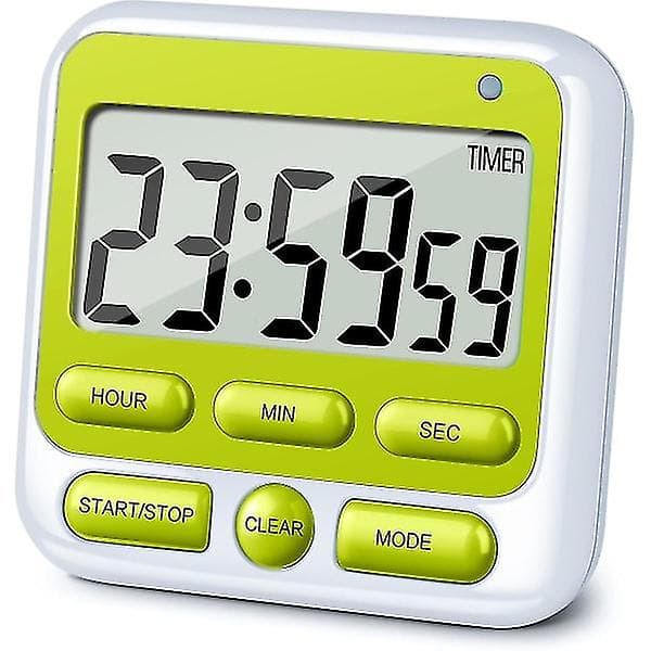 Digital kökstimer med tyst/högt larm, på/av