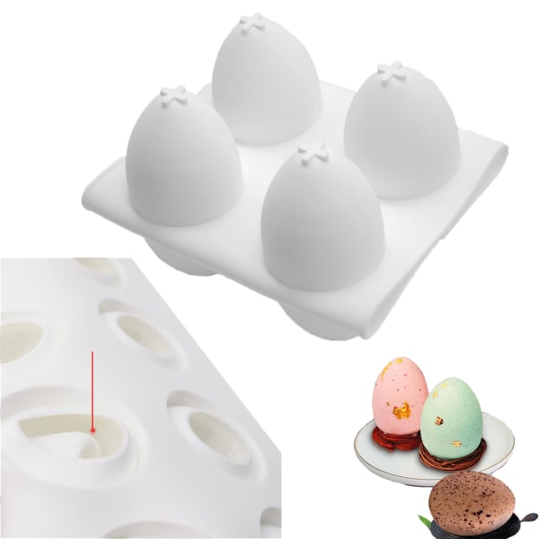 Silikonimunan suklaamuotit 8-syvennykset pääsiäismunavaahtomuotit munahyytelömuotit lapsille Munan muotoiset molds(1 kpl)
