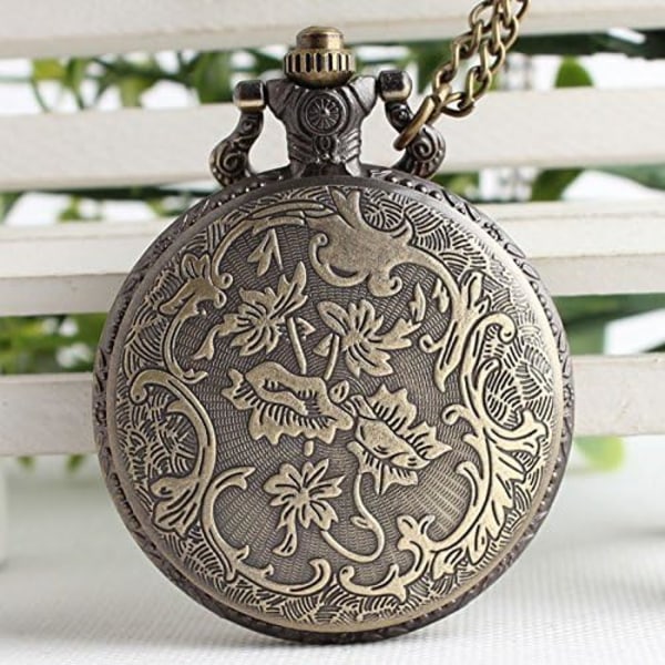 One Piece Anime Vintage Antik Brons Steampunk Quartz Fickur Halsband Hänge