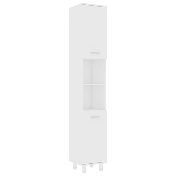 vidaXL Badrumsskåp Vit 30x30x179 cm Konstruerat trä white Vit