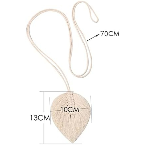 2 stk. gardinholdere, gardinholdere kroge klips rebholder spænde håndlavet vævning boheme kvast holdere, gardiner dekoration til soveværelse/kontor, beige Beige Tassel