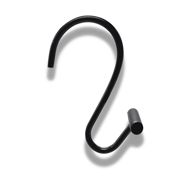 Metall T-bar duschdraperikrokar Rostfria ringar för barns badrum, gästbadrum, huvudbadrum, 35x18mm, set med 12