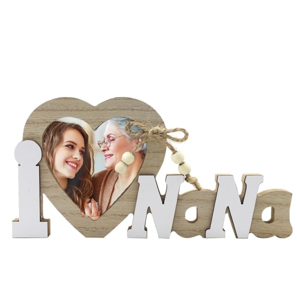 I Love Nana Billedrammer Dekorationer Træ Bedstemor Hjerteholder Personlige fotorammer Mors Dagsgaver Farmor Fødselsdagsgave nana