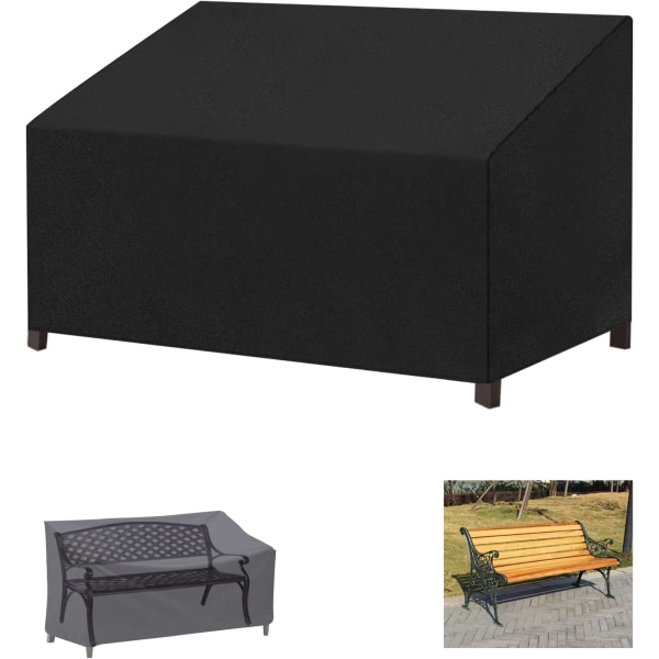 Ulkopuutarhan cover, 2-istuttava sohvan päällinen vedenpitävä, tuulenpitävä, UV-suojattu, 420D Oxford (134 x 66 x 63 / 89 cm)