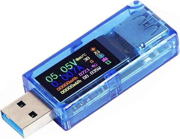 USB 3.0-testare, USB-effektmätare, 3,7-30V 0-4A spänningstestare multimeter, USB-strömtestare, IPS-färgskärm voltmeter ammeter