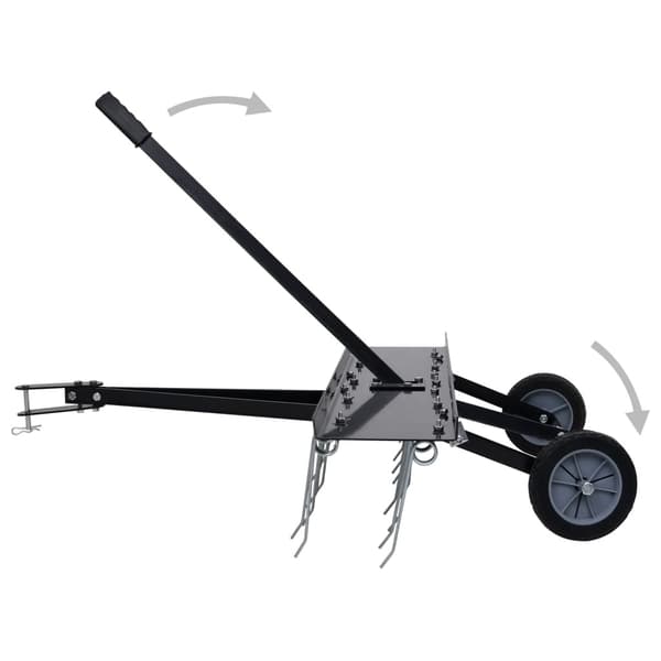 vidaXL Mosrive til havetraktor 100 cm 17140 Svart