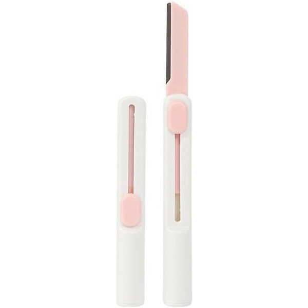 Retractable Eyebrow Razor Eyebrow Trimmer Women Eye Brow Shaver Blades for Cosmetic Beauty Makeup Tools Face Razor (Color : Pink)2pcs