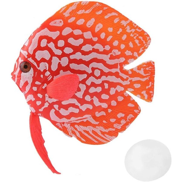 Akvarie Kunstig Fisk, Fisk Flydende Falsk Tropisk Fisk Sjov Lysende Silikone Fisk Livagtig Bevægelige Fisk Ornament Dekorationer, Pink