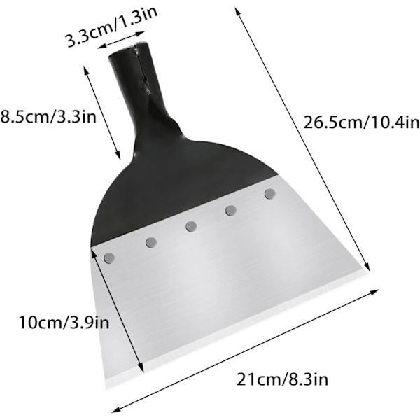 Hagespade, multifunksjonell rengjøringsspade, hageverktøy, hakke, for luking, rengjøring, isspade, snøfjerning Small