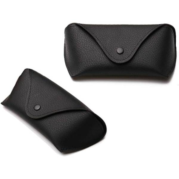 2 stk. bærbare brilleetuier (sort) Black