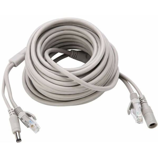 CCTV-kabel AHD Video Strömkabel 15M för PZCC CCTV Säkerhetskameraövervakningssystem