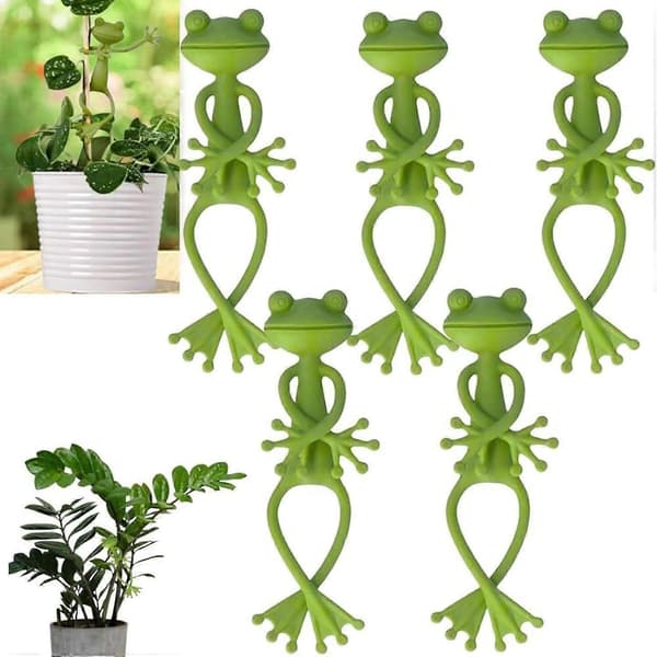 5-pack Grodväxtstöd, Gröna Grodväxtstöd, Söt Blomkruka