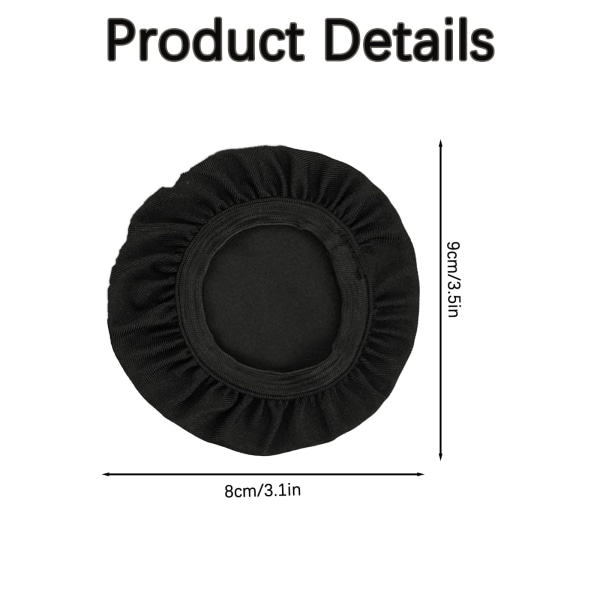 Hovedtelefonbetræk, 4 stk. Hovedtelefonørebetræk, Headsetørebetræk Vaskbare og strækbare, Genanvendelige Hovedtelefonsvedbetræk Passer til 6-7,5 cm Hovedtelefoner