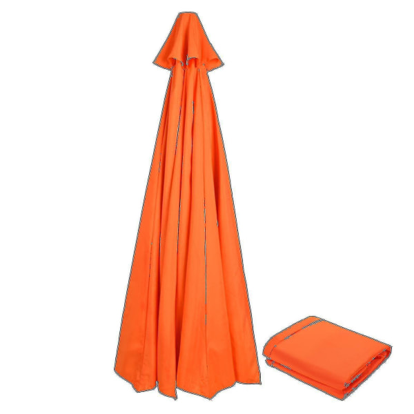 Bästsäljare Ersättningstyg Trädgårdsparasoll Cover för 6/8-arms uteplats parasoll 50 % erbjudande Orange 300cmx6k